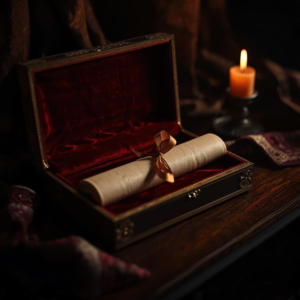 pergamen gyertyával